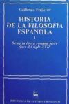 Historia de la filosofía española. I: Desde la época romana hasta finales del siglo XVII